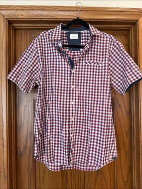 7 Diamonds Short-Sleeve Red & White Check Shirt